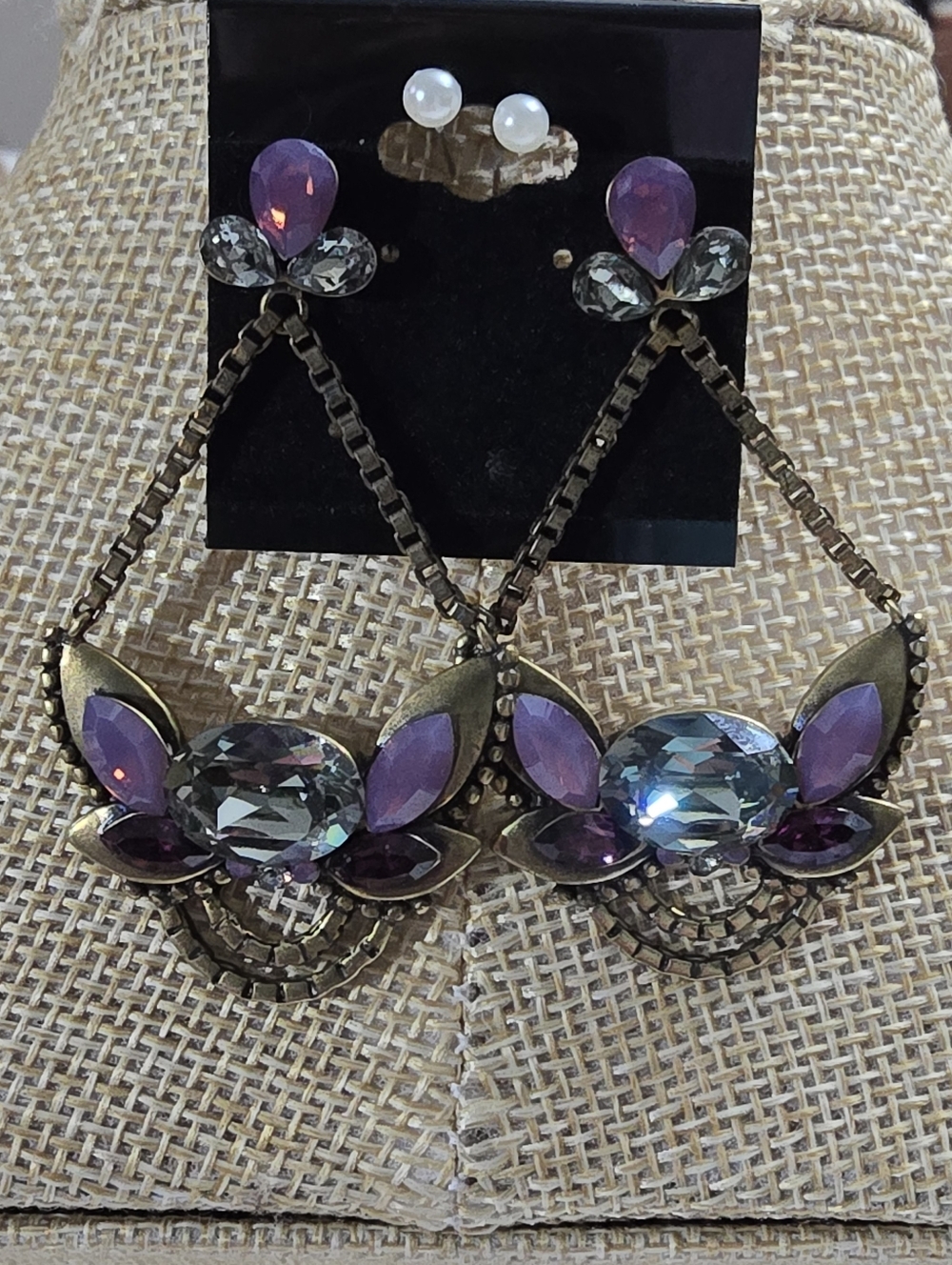 Silpada Orchid Ambience Chandelier Post Earrings